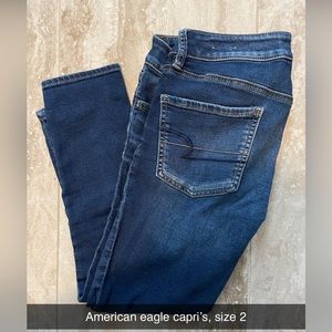American eagle denim capri’s. Size 2
